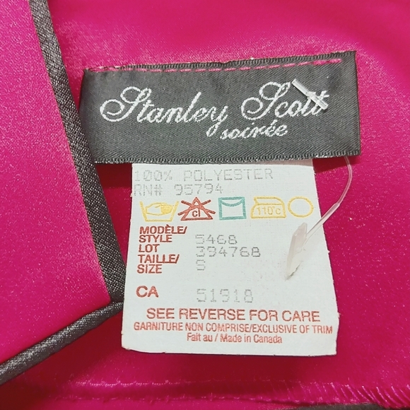 Stanley Scott Vintage Cerise Pink & Black Jacket, Size Small - Picture 6 of 11